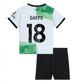 Liverpool Cody Gakpo #18 Gostujuci Dres za Dječji 2023-24 Kratak Rukavima (+ kratke hlače)